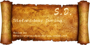 Stefanidesz Dorina névjegykártya