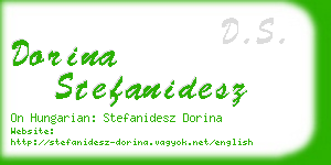 dorina stefanidesz business card